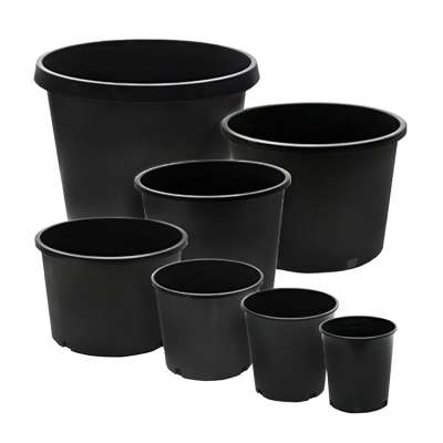 1 - 50 Gallon Black Plastic Pot