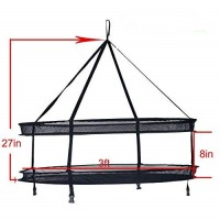 4 tiers foldable round hydroponic drying mesh net