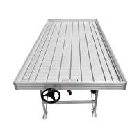 4 x 4 high quality vertical top benches commercial growing flood tray table ebb and flow hydroponic rolling tables benches