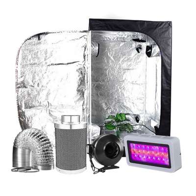 Grow Tent Complete Kit (with LED Grow Light, Carbon Filter, Inline Fan, Air Duct, etc)