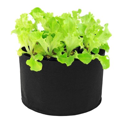 3 gallon terrace garden biodegradable mushroom/vegetable/flower/plant black aeration flat nylon non-woven fabric pots grow bags