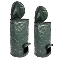 Portable Garden Waste Bag Composting Bag Foldable UV Resistant Durable PE Garden Bag for Collecting Leaves Garbage