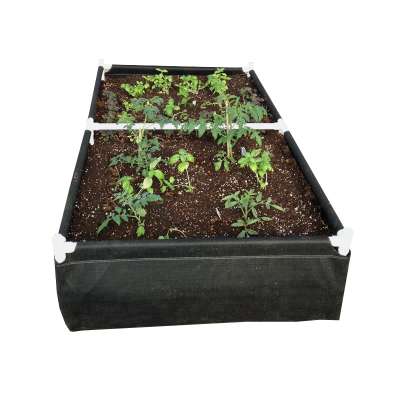 black / tan large square or round vegetable garden greenhouse aquaponics up raised planting felt fabric growing bed for grow