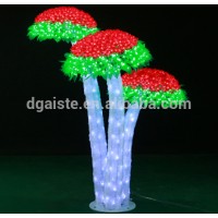 Home garden decorative 150cm Height outdoor artificial green with red flashing LED solar lighted up trees EDS06 1413